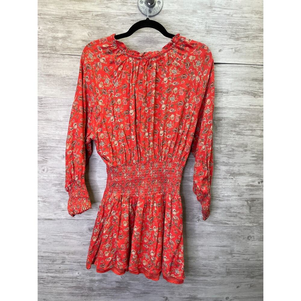 Cleobella Dress Medium Womens Long Sleeve Lined Floral Smocked Mini - Picture 9 of 11